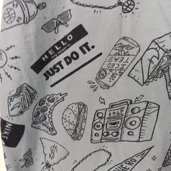 Nike Air Graphic T-Shirt XL Athletic Cut 100% Cotton Mens Gray Casual Activewear - Picture 9 of 10